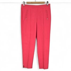 LAURA Petites Women's City Coral Pink Mid Rise Straight Hips Contour Waist 8